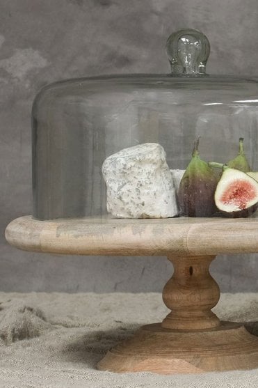 Recycled Glass Dome Cake Stand