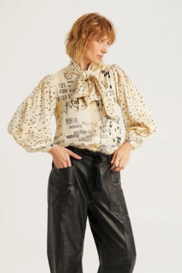 Nola Printed Tie Shirt