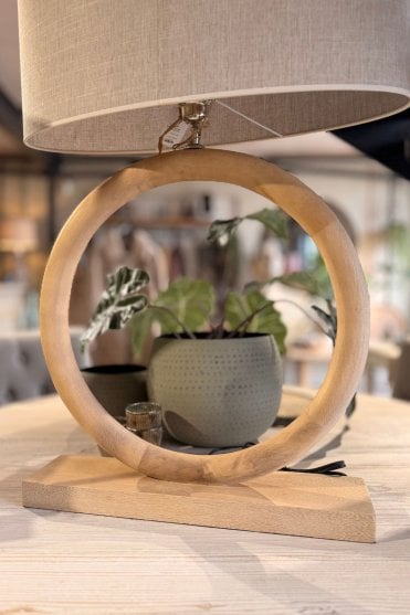 Nubia Lamp Base in Natural Wood - Large