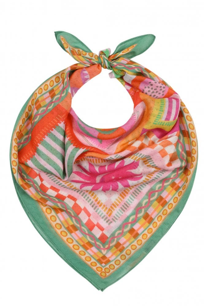 Ombre Square Scarf in Tropical Multi