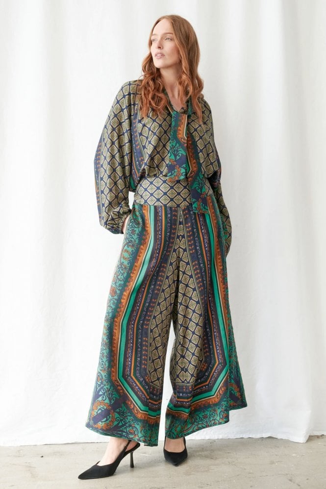 One Hundred Stars Palazzo Pant in Amulet Emerald