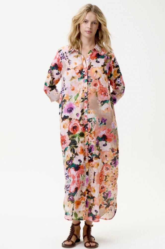 One Season Daisy Cotton Dress in Multi Soller