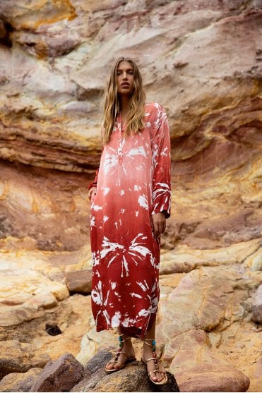 Llew Maxi Dress in Terracotta