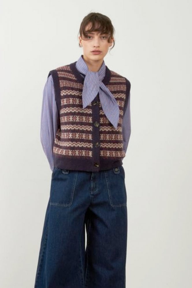 Orfeo Aliena Sleeveless Knit in Navy