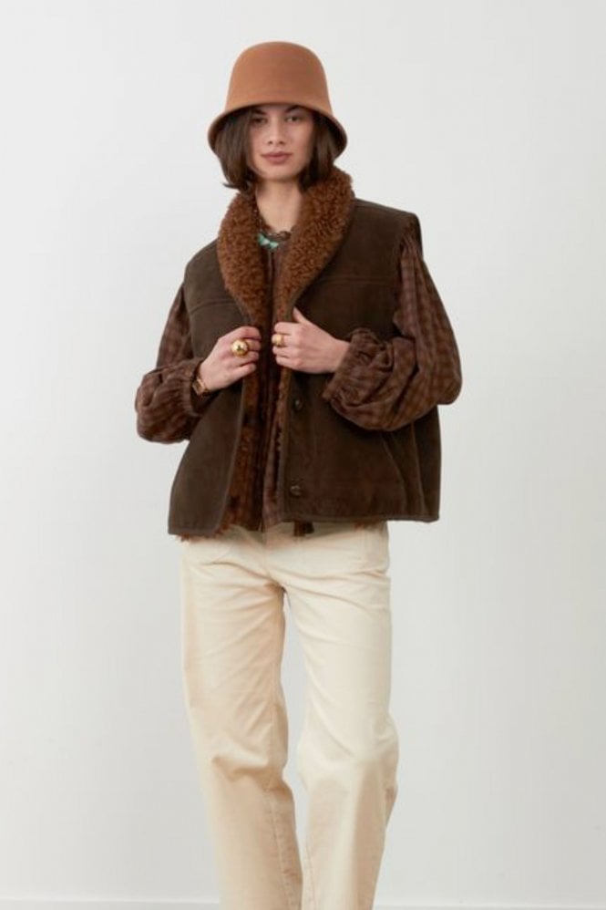 Orfeo Madeline Gilet in Chocolate