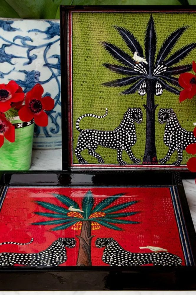 Ortigia  Tray Square Red