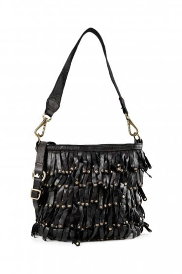 Paloma Bucket Cowhide Fringe and Studs