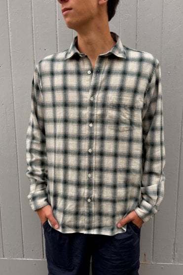 Paul shirt in Natural and Green