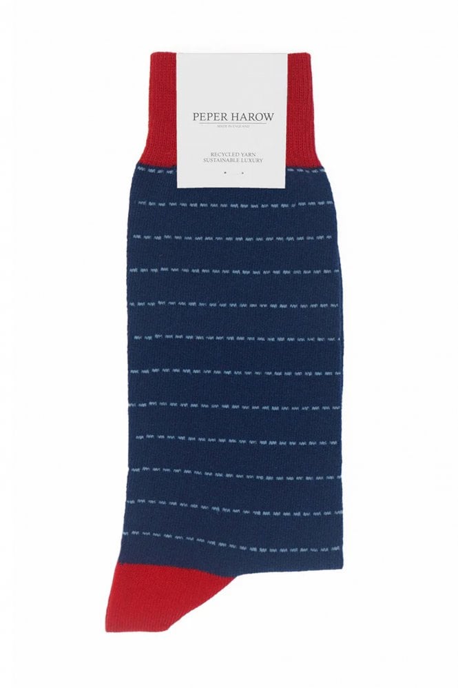 Peper Harow Dash Mens Recycled Socks in Navy