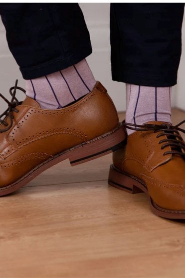 Pin Stripe premium Mens Cotton Socks in Pink