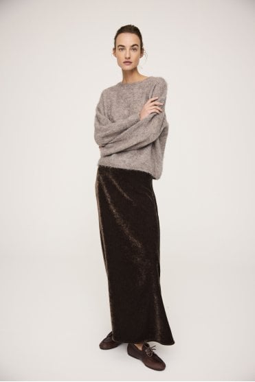 Pirouette Skirt in Dark Brown