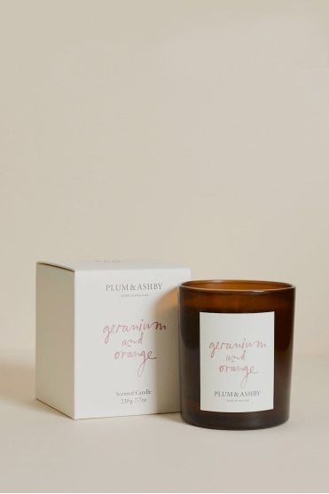 Geranium and Orange Candle