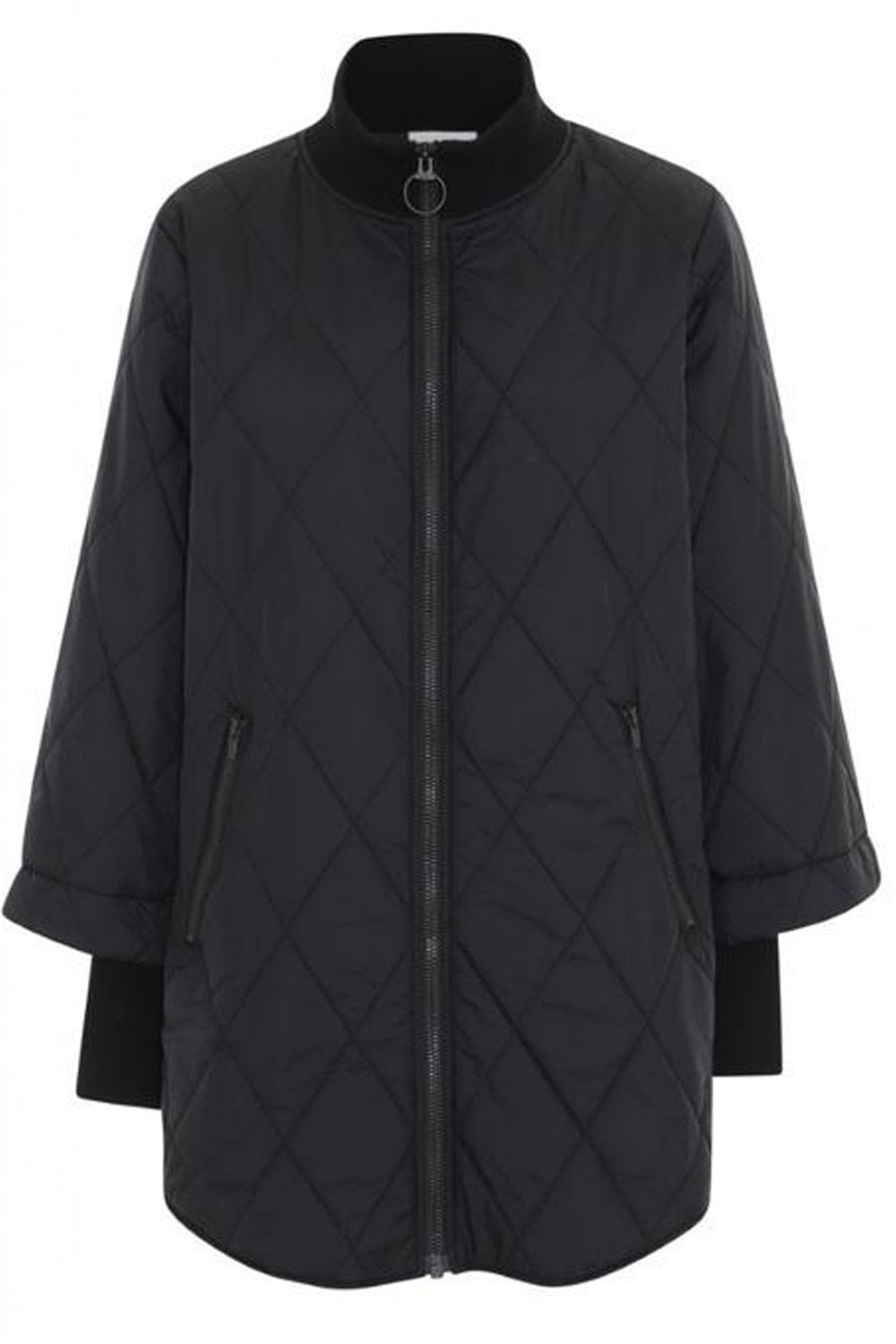 Project AJ117 Nikki Quilt Coat in Black at Sue Parkinson