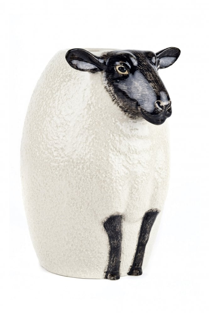 Quail Black Faced Suffolk Sheep Flower Vase