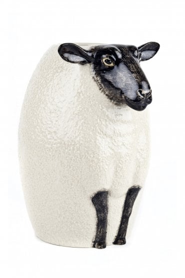 Black Faced Suffolk Sheep Flower Vase