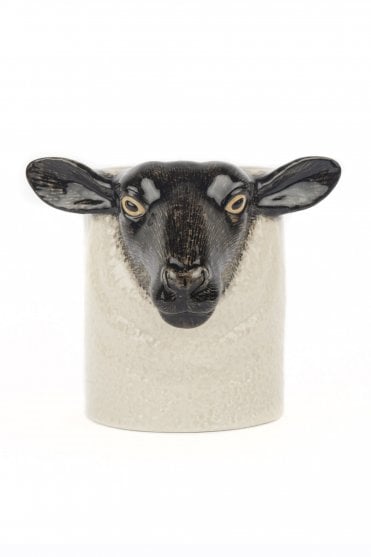 Black Faced Suffolk Sheep Pencil Pot