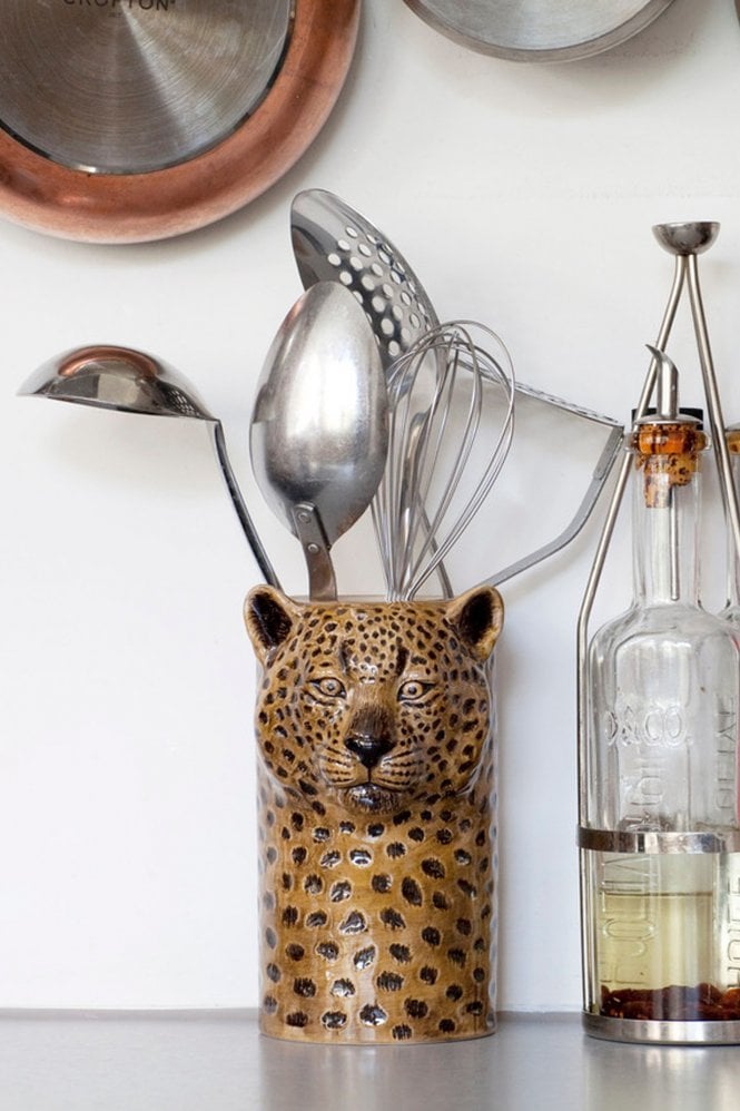 Quail Leopard Utensil Pot