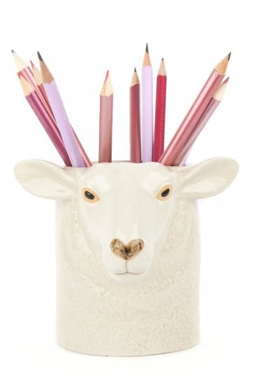 White Faced Suffolk Sheep Pencil Pot