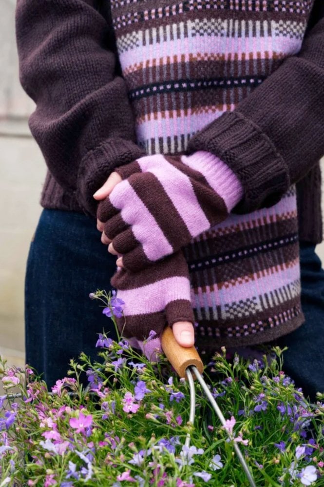 Quinton & Chadwick Stripe Fingerless Gloves