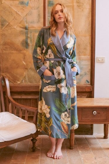 Rhodoleia Blue Dressing Gown