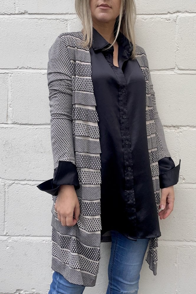 Riani Tiered Long Cardigan