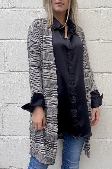 Tiered Long Cardigan