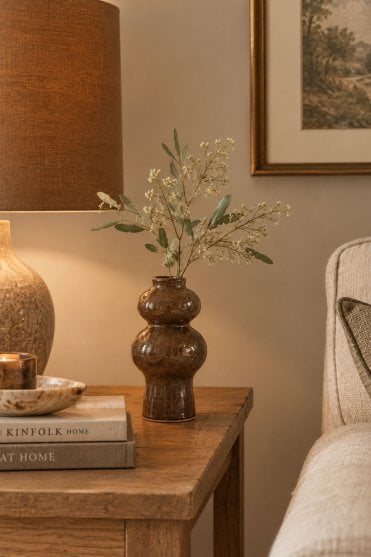 Rogano Vase in Dark Brown 