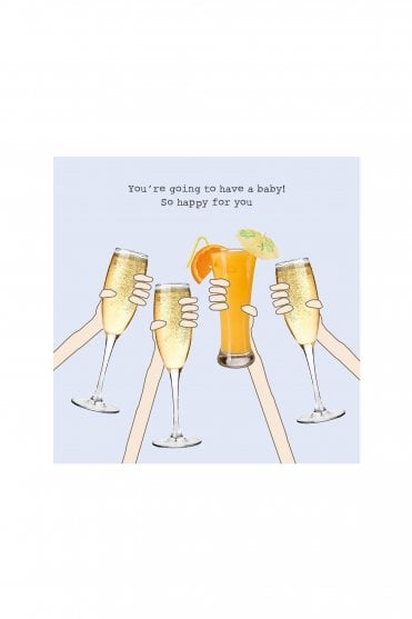 Pregnant Cheers Greetings Card