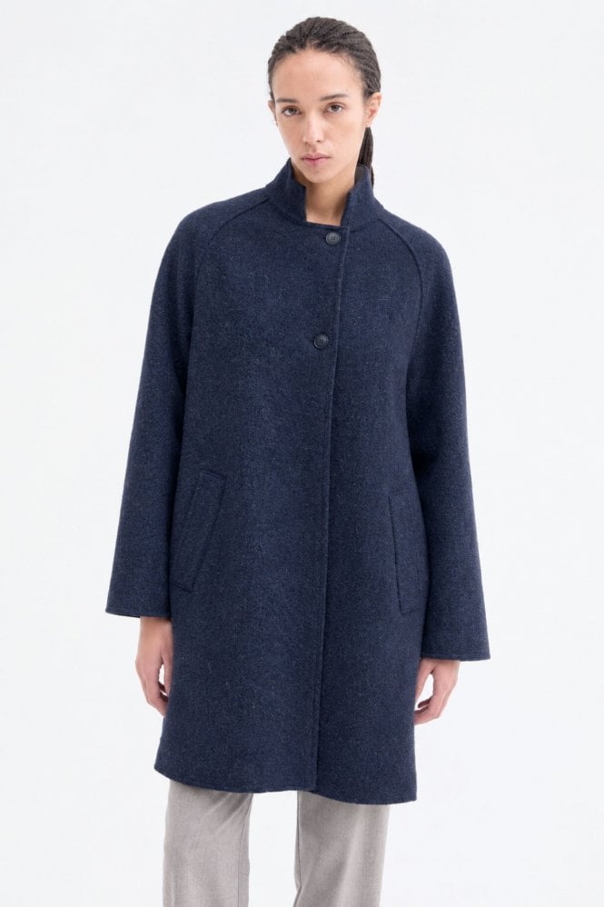 Rosso35 Boiled Wool Raglan Sleeve Coat