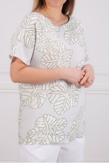 Leaf Print Top