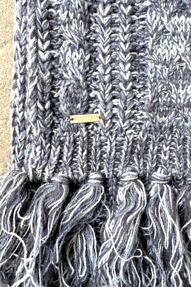 Seeberger Marl Cable Fringe Trim Scarf