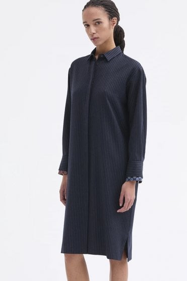 Shirt Dress with Silk Details