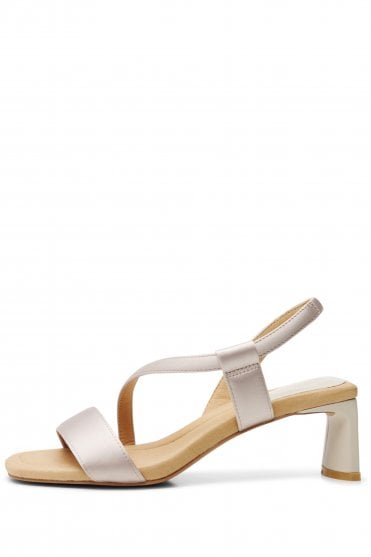 Sylvi Slingback in Off White Satin