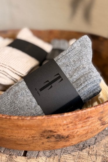Short Wool Socks in Grey