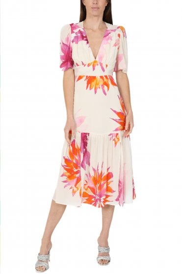 Imelda Pink Flower Dress