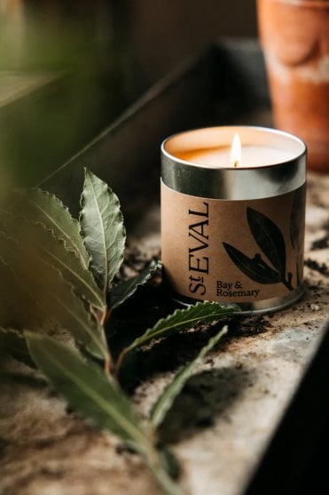 Bay & Rosemary Scented Tin Candle