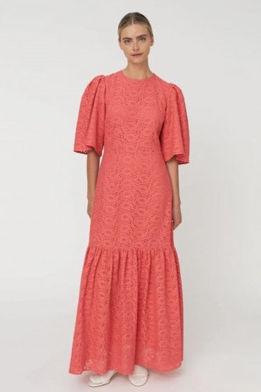 Cotton Lace Maxi Dress in Summer