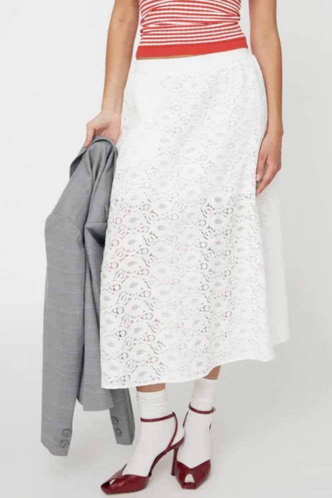 Stella Nova Cotton Lace Skirt in White