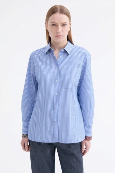 Striped Cotton Poplin Shirt