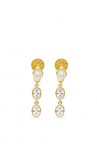 Cubic Zirconia Two Drop in Gold