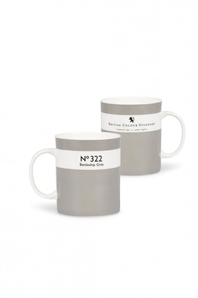 The Home Collection Battleship Grey Bone China Mug