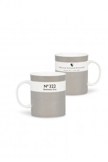 Battleship Grey Bone China Mug