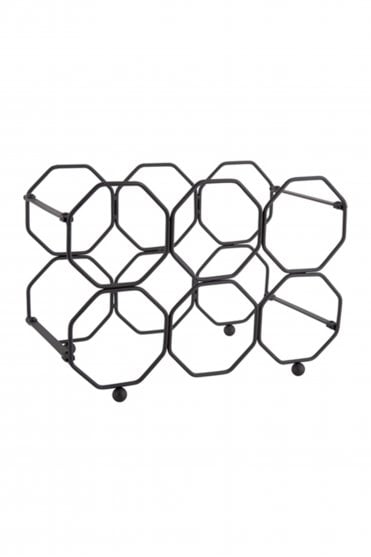 Black Honeycomb Wine Rack