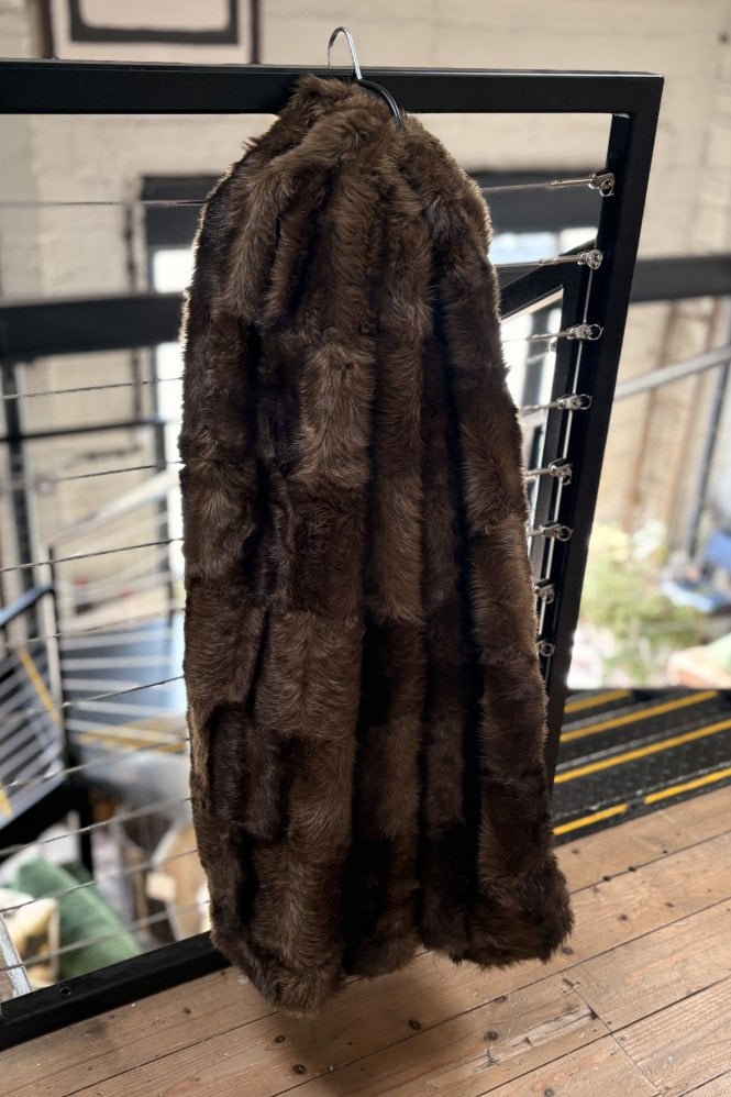The Home Collection Brown Faux Fur Throw