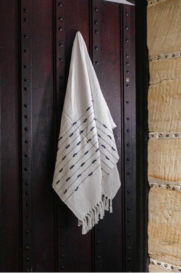 Burton Dotted Line Cotton Throw