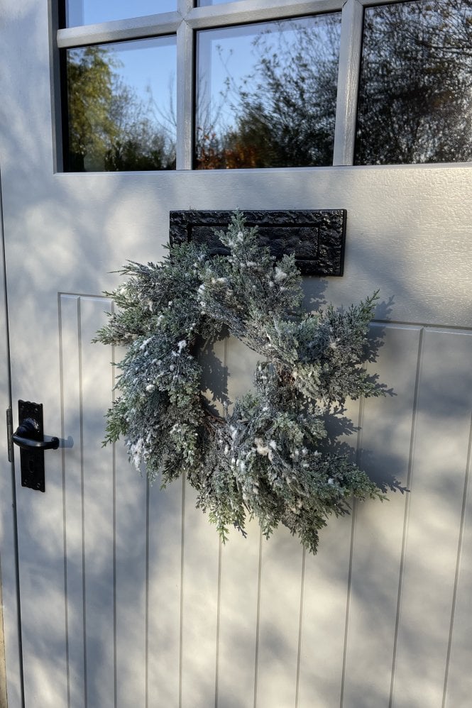 The Home Collection Cedar Wreath with Snow