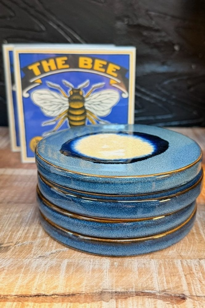 The Home Collection Ceramic Coasters in Blue