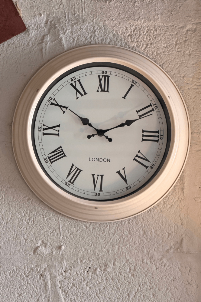 The Home Collection Cream Small London Wall Clock