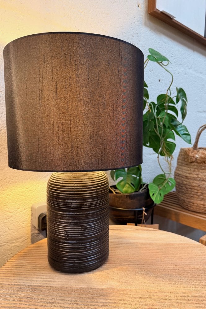 The Home Collection Derby Black Lamp With Shade