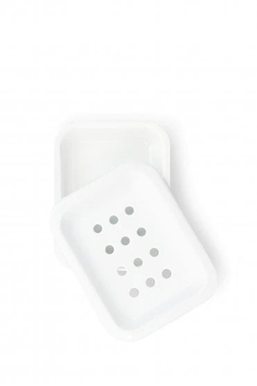 Enamel Soap Dish in Bright White